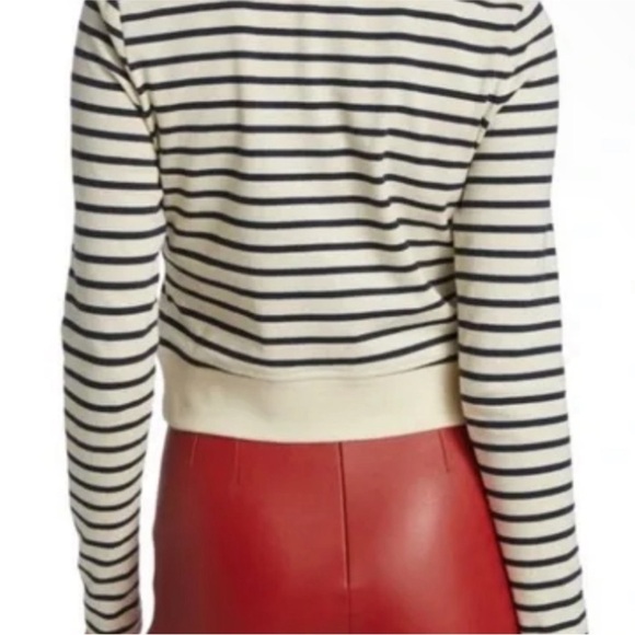 Veronica Beard Samson Striped Navy and White Women's Top S - Picture 3 of 4